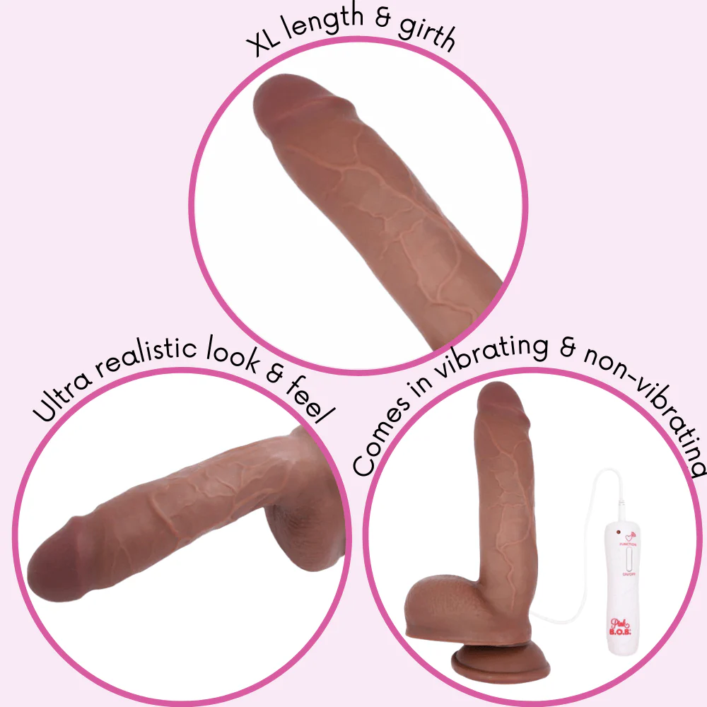 XL Thick Vibrating Lifelike Cinnamon Pleasure Dildo - #1 Seller! - Image 5