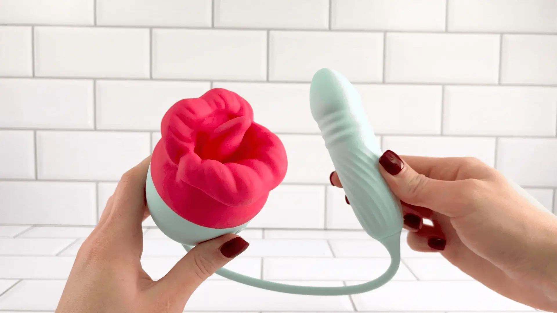 Pretty Pink Lips Self-Motion Flickering Tongue with Thruster - Image 6