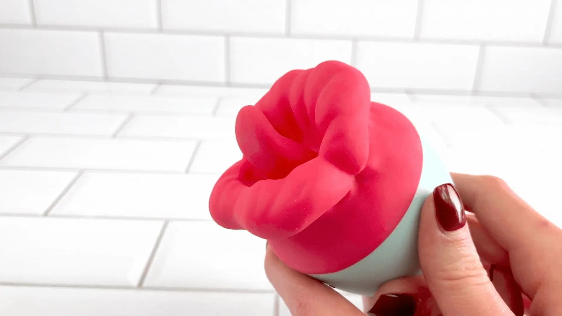 Pretty Pink Lips Self-Motion Flickering Tongue with Thruster - Image 8