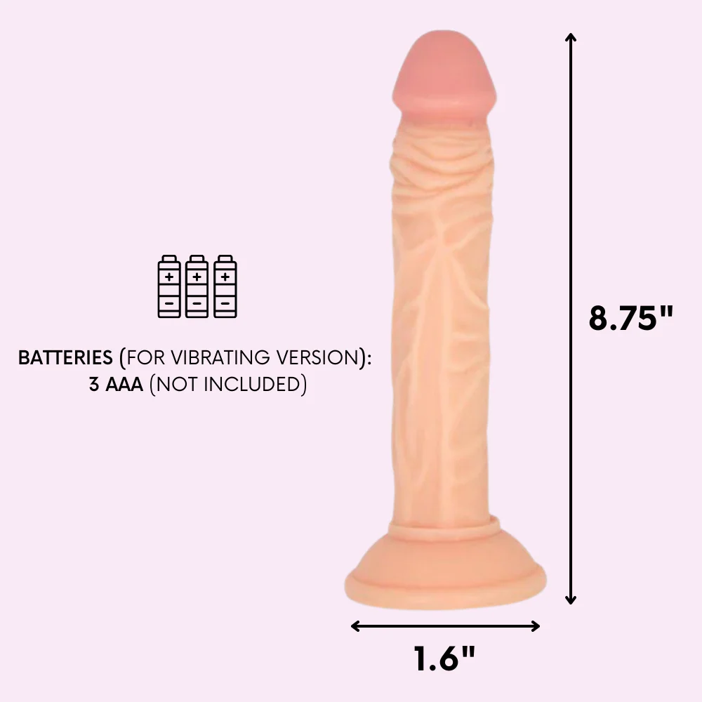 Mr. Real Skin Best-Selling #1 8.5 Inch Vibrating Suction-Cup Dildo - Image 12