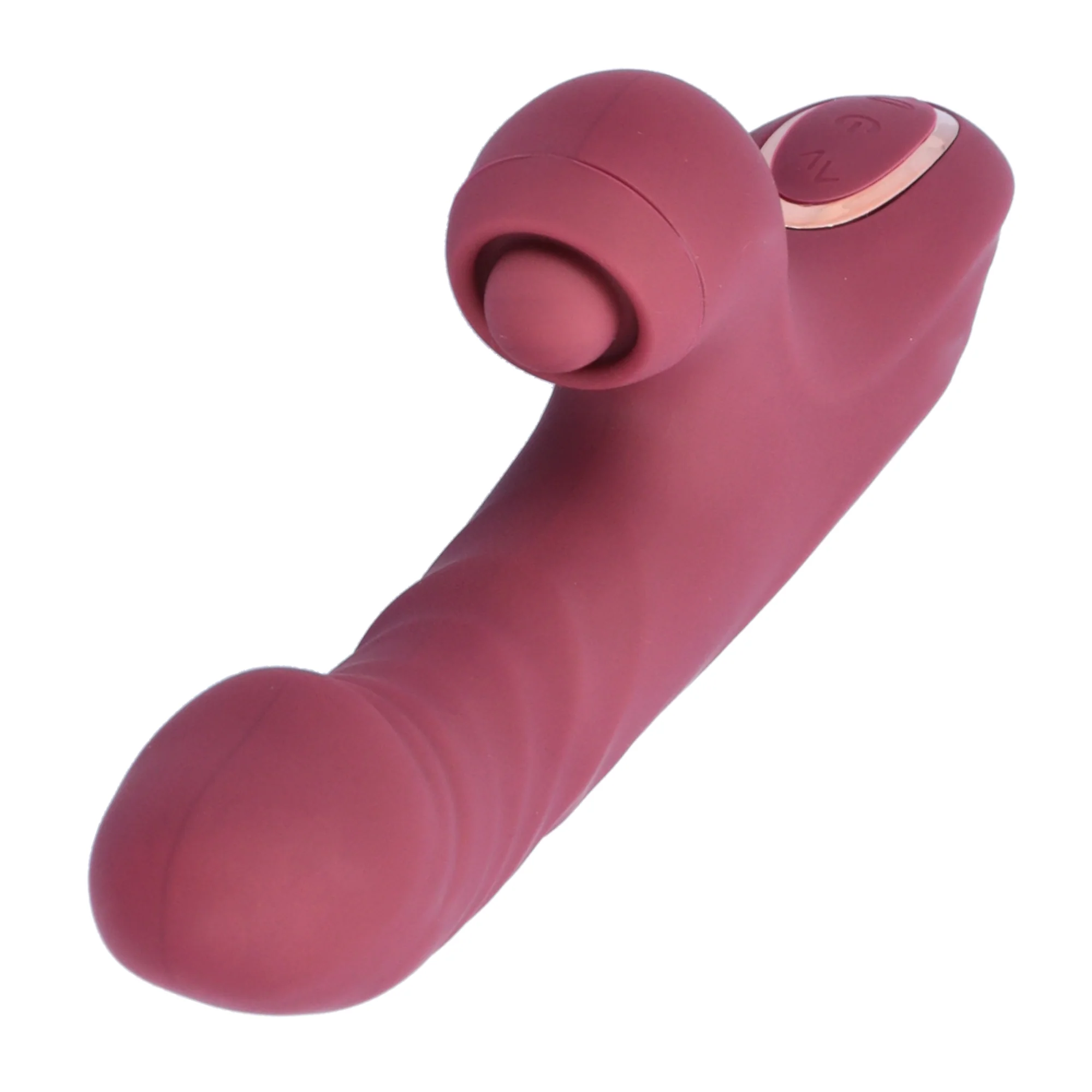 Thrusting Ribbed Rabbit Vibe with Clitoral Nub - Image 8